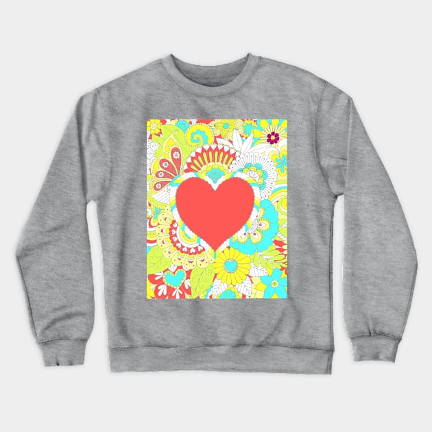 Love and Flowers Crewneck Sweatshirt by AlondraHanley